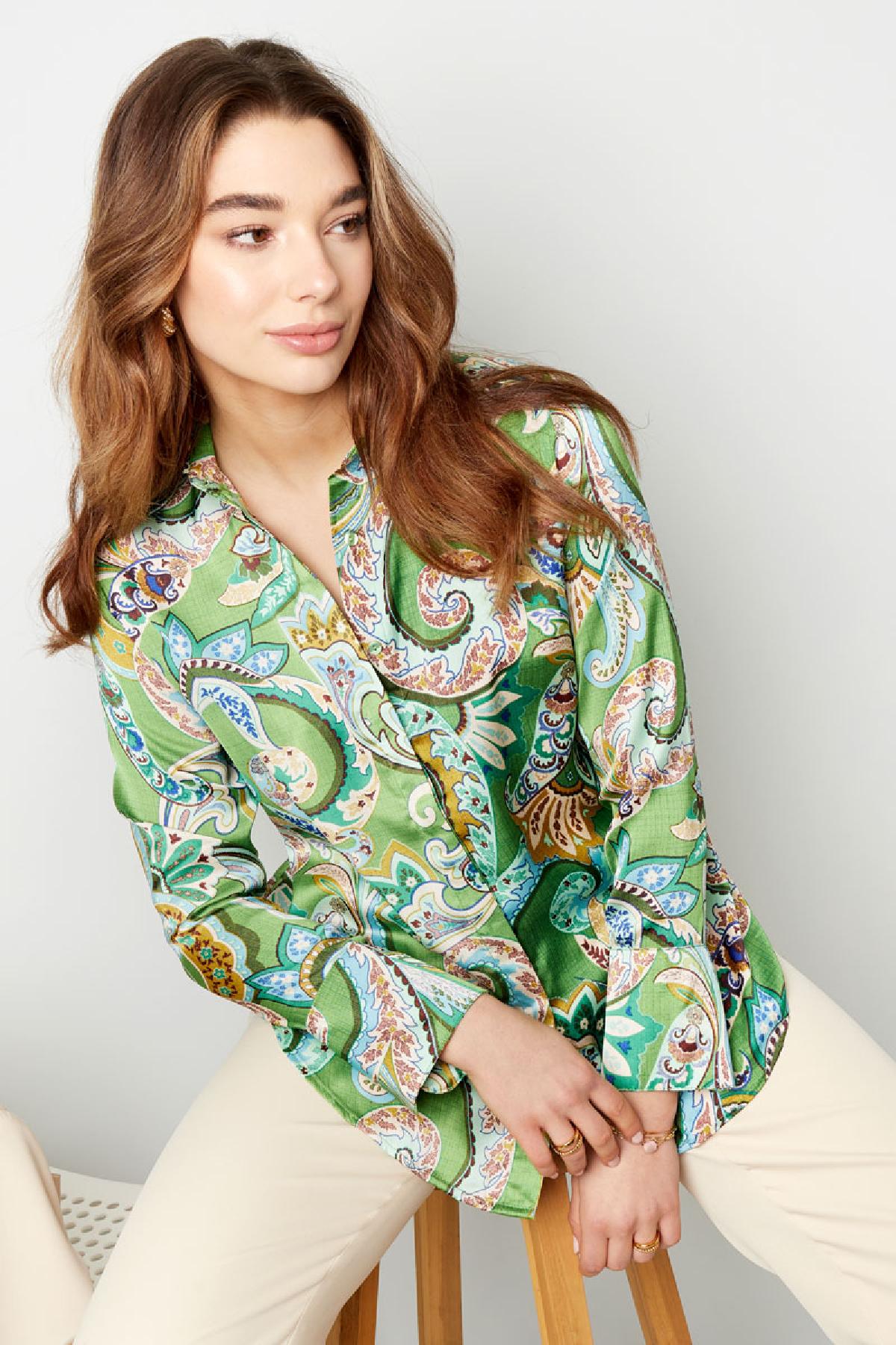 Skjorte med paisley mønster
