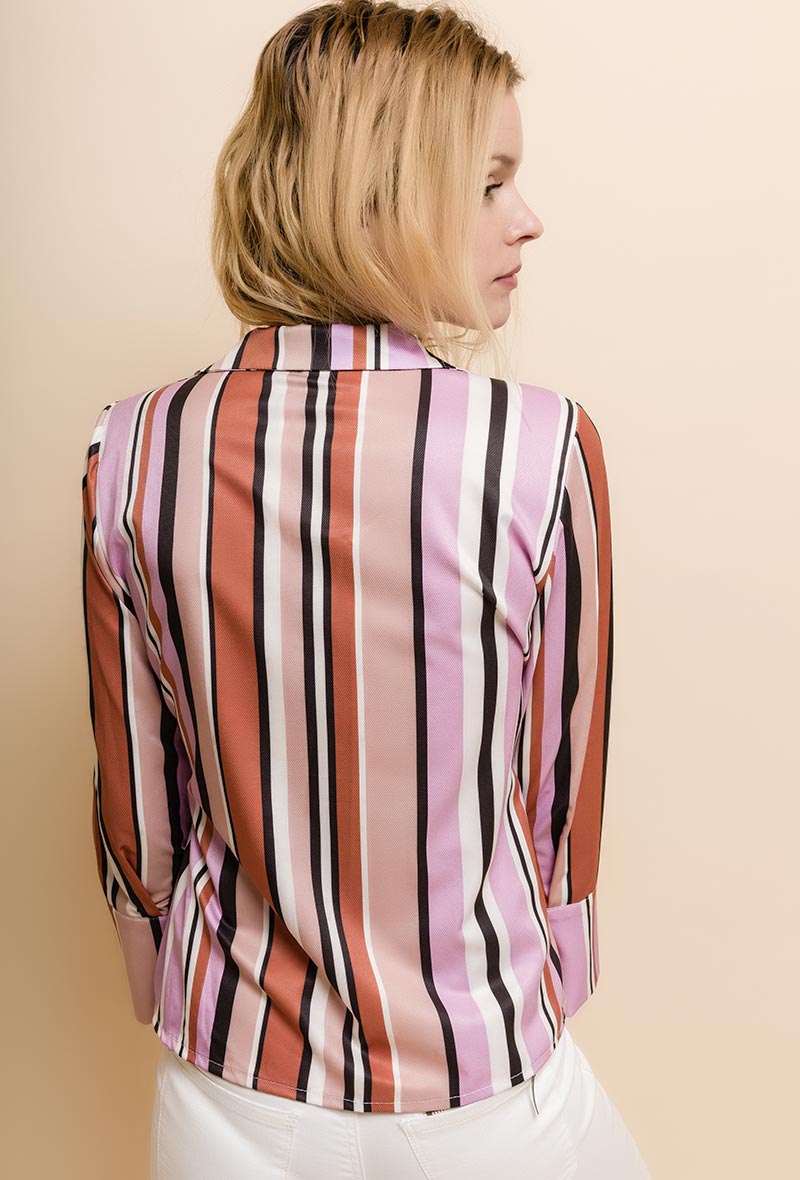 Shelly Shirt- Wrap skjortebluse - Multi - Modeci