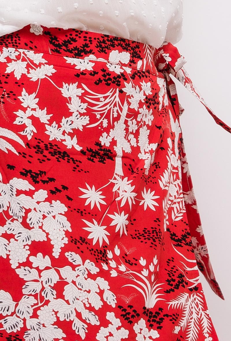 Saphira Skirt - Wrap nederdel - Rød - Modeci