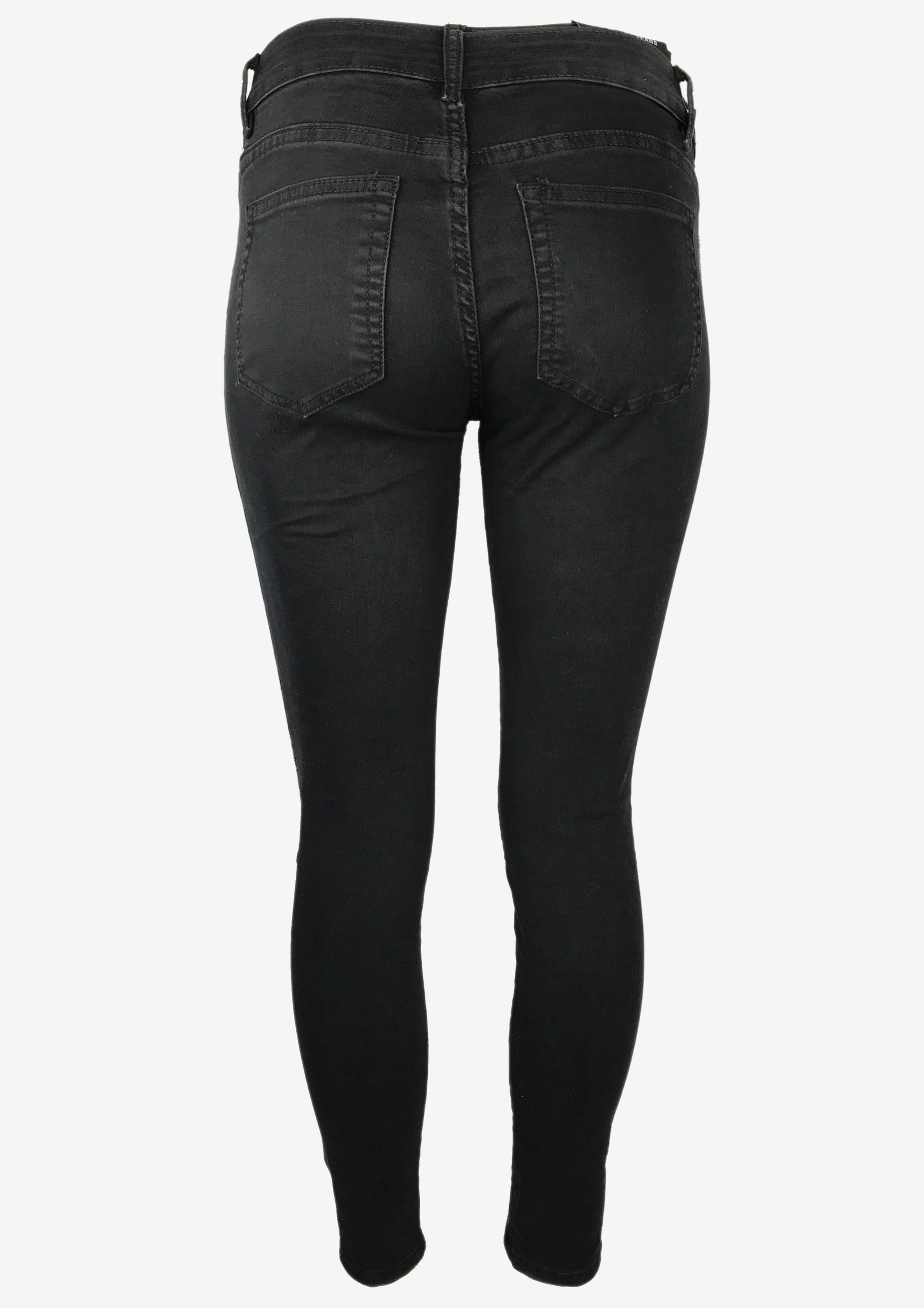 Julia Jeans- Jeans med applikation - Sort - Modeci